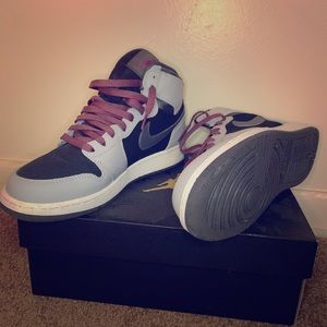 Air Jordan purple, grey & black youth 7.5